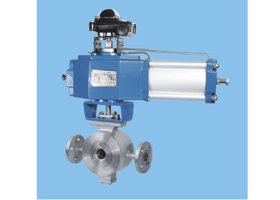 China Ball Instrumentation Control Valves Jacket Insulated V Type DN25mm - 350mm supplier