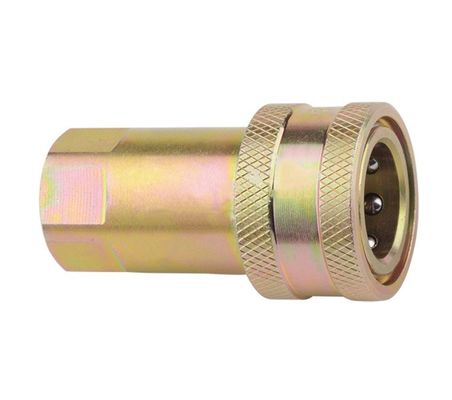 China Reusable Brass Hydraulic Pipe Fittings , Hydraulic Quick Coupler Close Type ISO7241-A G-NPT supplier