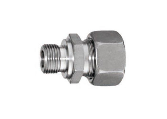China Stainless Steel Stud Couplings Hydraulic Pipe Fittings BSPP Inch Thread With Hard Seal supplier